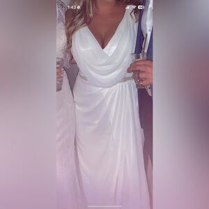 Ivory Size 12 Maxi Dress with Slit